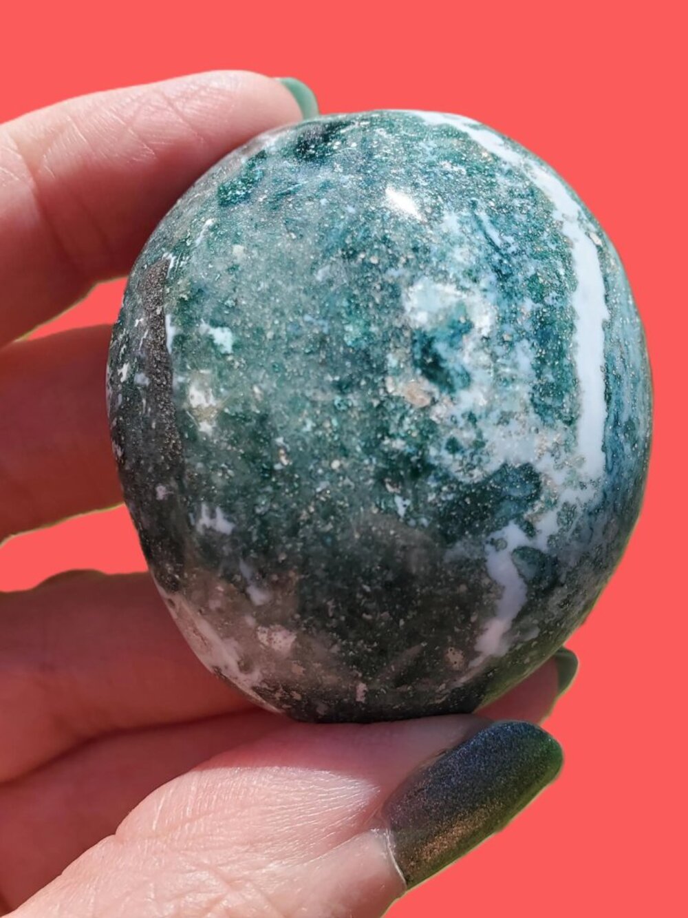 Ocean Jasper Palm Stone (OJ146)